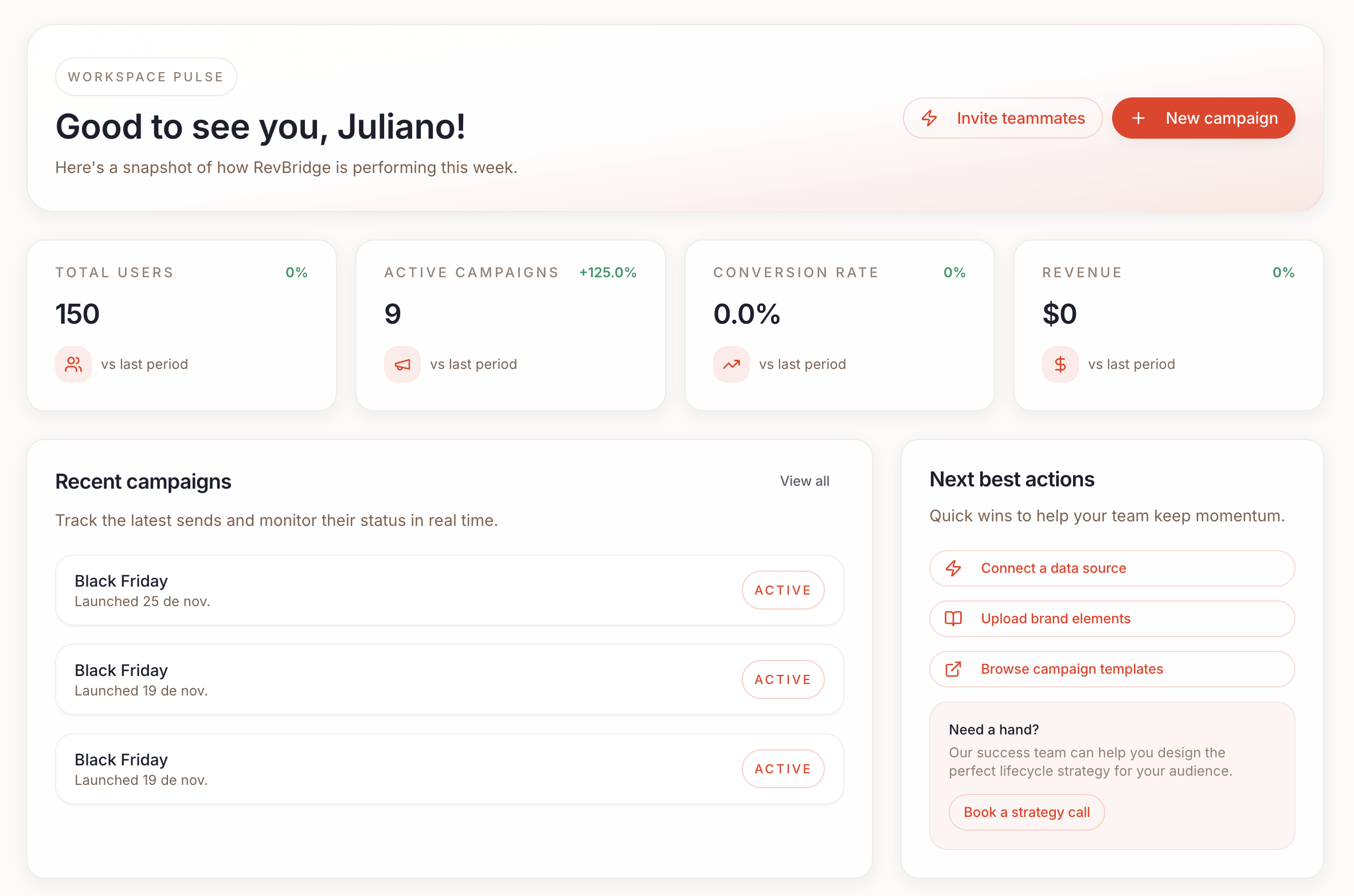Demo: How to create a RevBridge campaign